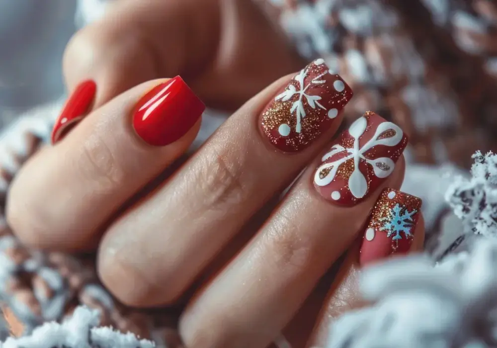 Świąteczny french manicure - inspiracje i prosty sposób wykonania