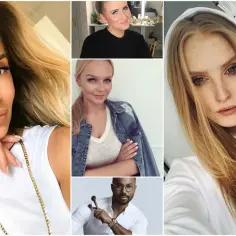 Pięć osób, w tym makijażystka i modelki, prezentuje swoje stylizacje. Sprawdź, jaka jest makijaż ślubny cena!