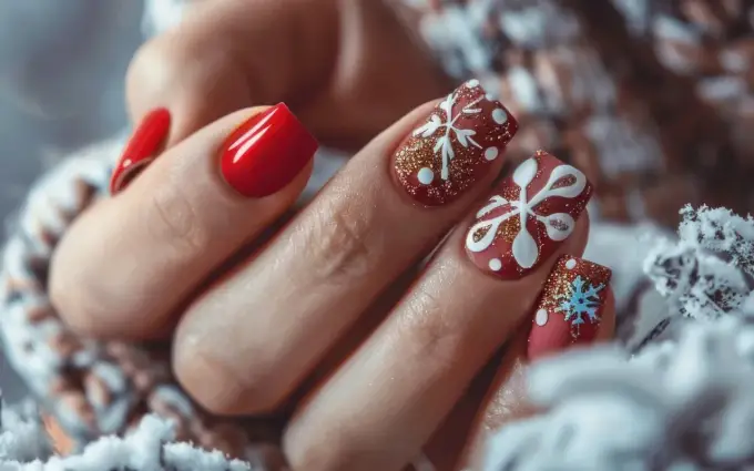 Świąteczny french manicure - inspiracje i prosty sposób wykonania
